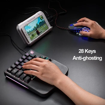 

Pubg Single-hand Mini LED Backlight Keyboard For PC/Laptop/Computer K11 28 Keys Gaming Ergonomic Wired Pro Gamer