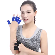 10 шт растягивающиеся протекторы для пальцев для баскетбола, защитные рукава, поддержка, аксессуары для спортзала, защита от сжатия, горячая распродажа