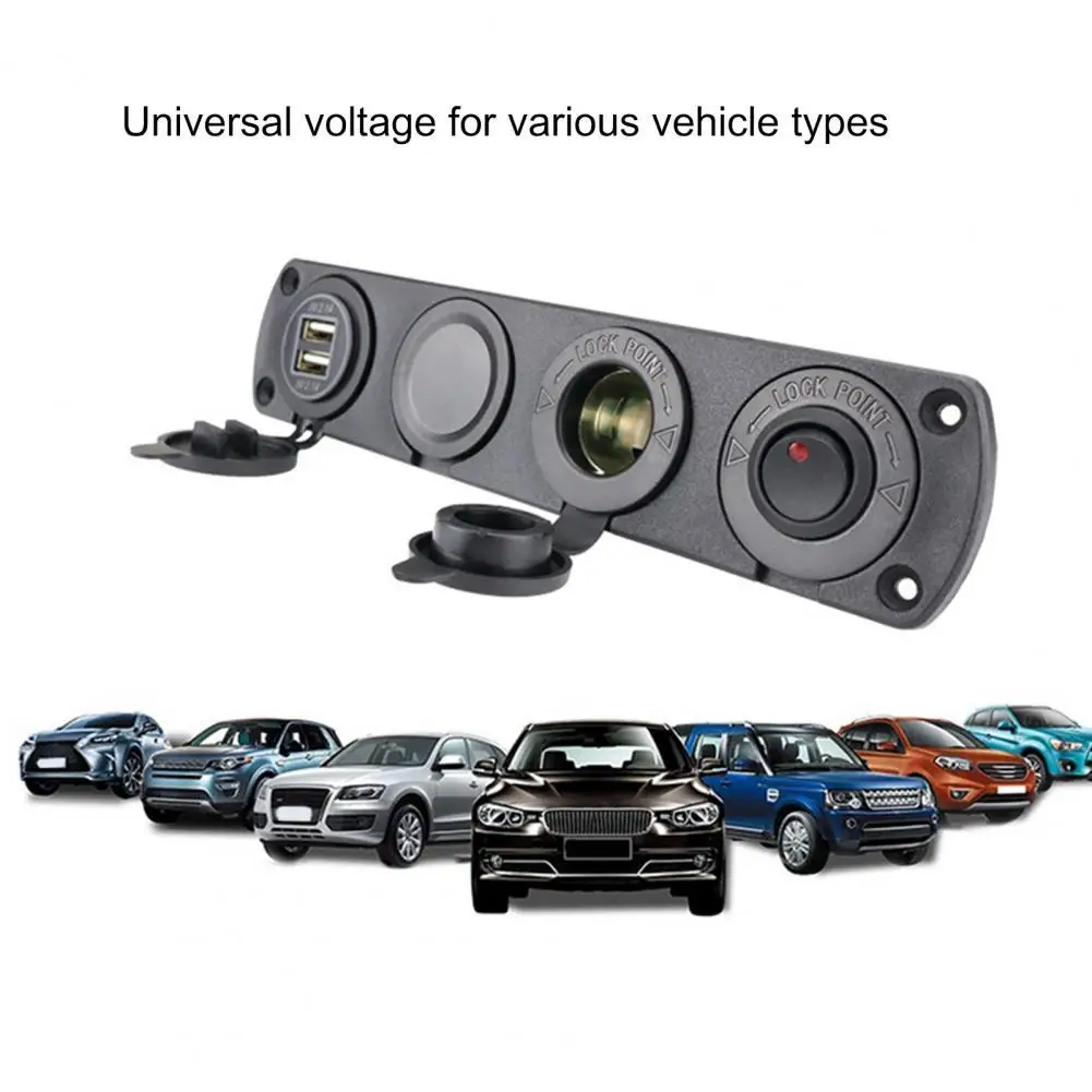 Car Charger Power Switch Anticorrosive Dual Aperture Wide Compatibility