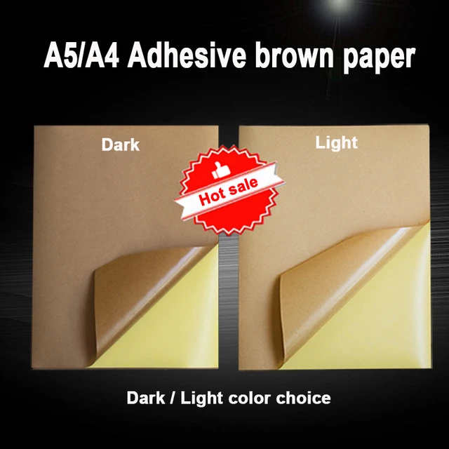 50 PCS Colorful Self-adhesive Printing Matte Paper A4 Color Adhesive Paper  Red Yellow Blue Green Label For Laser Inkjet Printers - AliExpress