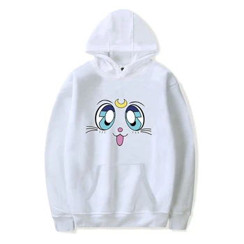 

Casual Sailor Moon Hot Popular New Hooded Men boys girls Women white Hoodies pullovers Autumn Sailor Moon Hoodie Sweatshirts