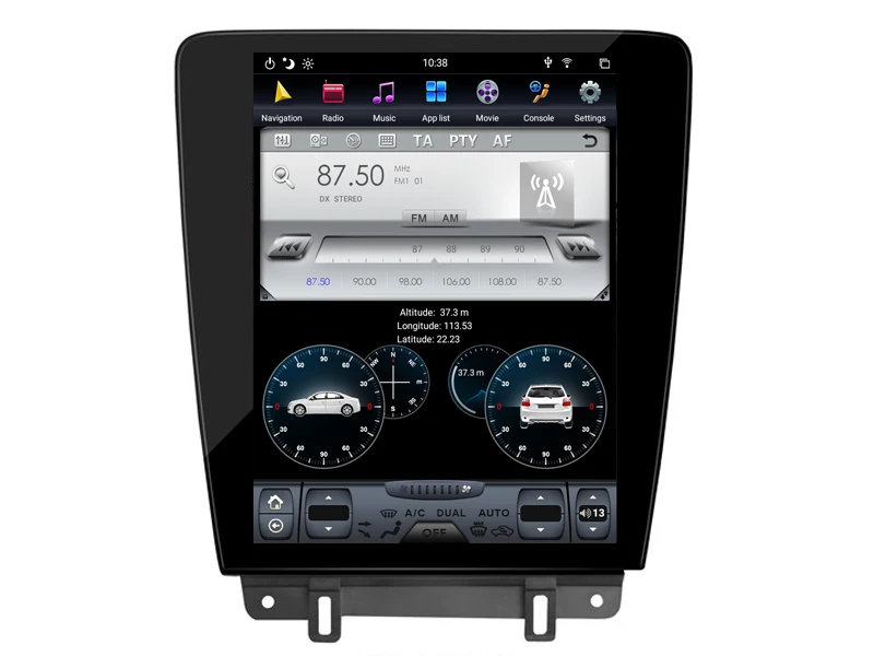 AVGOTOP Android 8,1 Tesla сенсорный монитор автомобильный DVD плеер с Gps для FORD MUSTANG 2009-2012 ips Экран 6-core, 4 Гб+ 32 ГБ
