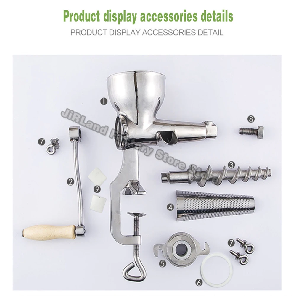 Stainless steel manual juicer Meat, fruit, vegetables, wheatgrass press Household kitchen tools  Hand - operated juice machine 5