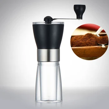 

Kitchen Gadgets Manual Coffee Grinder Save Space Ceramic Core Wear-resisting Hand Shake Washable Coffee Bean Mill