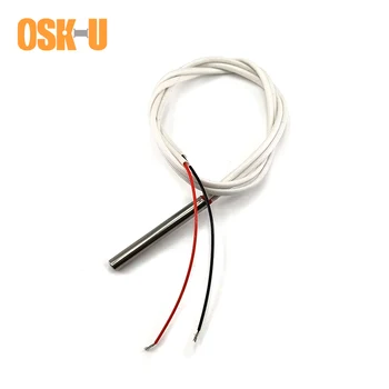 

6x50mm Thermostatic PTC Heating Tube 12/24V Tubular Heater Element Oil-proof PTC Heating Element for Instrumentation