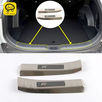 

CarManGo For Toyota Rav 4 XA50 2019 2020 Stainless Steel Trunk Bumper Foot Plate Tailgate Cover Trim Guard Sticker Accessories