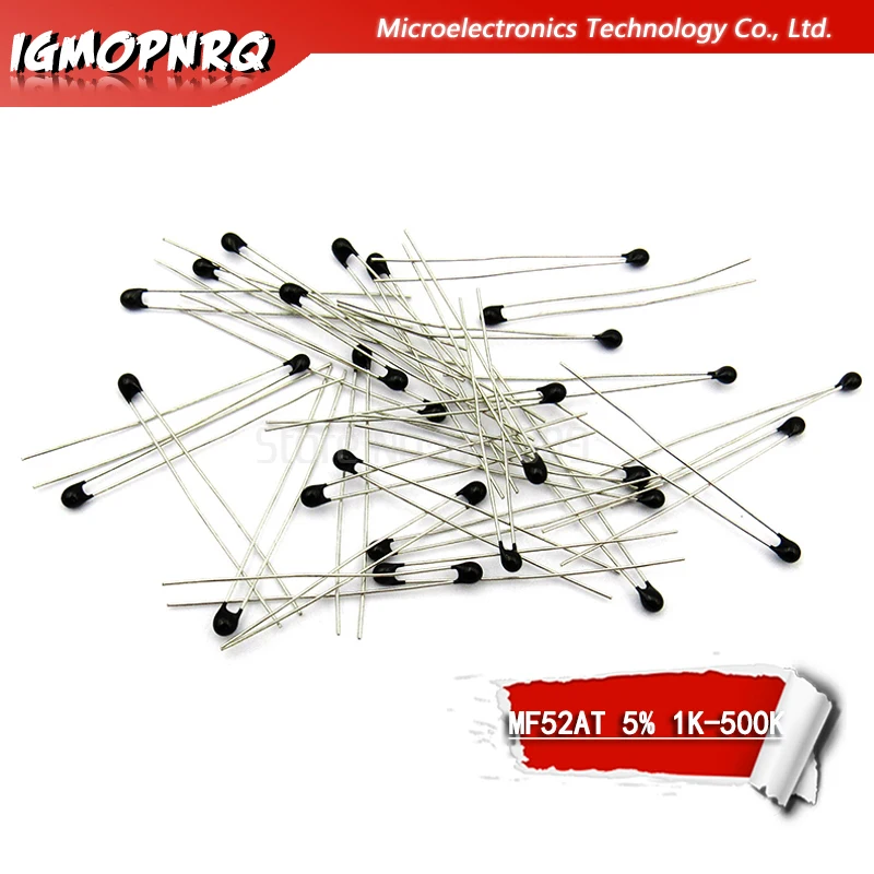 20 шт NTC MF52AT B 3950 5% термистор терморезистор 1K 2K 3K 4 7 K 5K 10K 20K 47K 50K 100K 5%|Резисторы| |