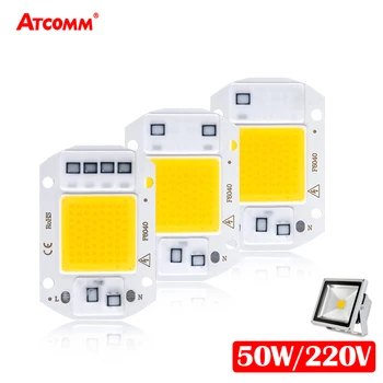 

50W 220V COB LED Light Beads High Power Chip Lamp Intelligent Diode Array Flood Light Spotlight Source Smart IC No Need Driver