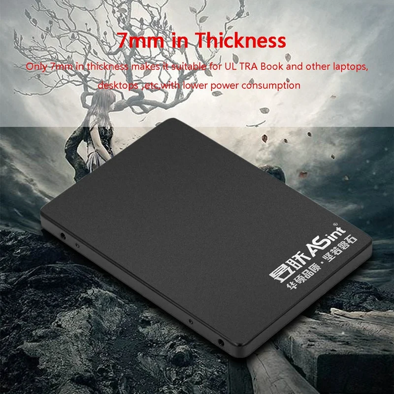 ASint SSD 1 ТБ SATA3 SSD 2,5 дюймов AS518 твердотельный накопитель для настольных ПК 7 мм