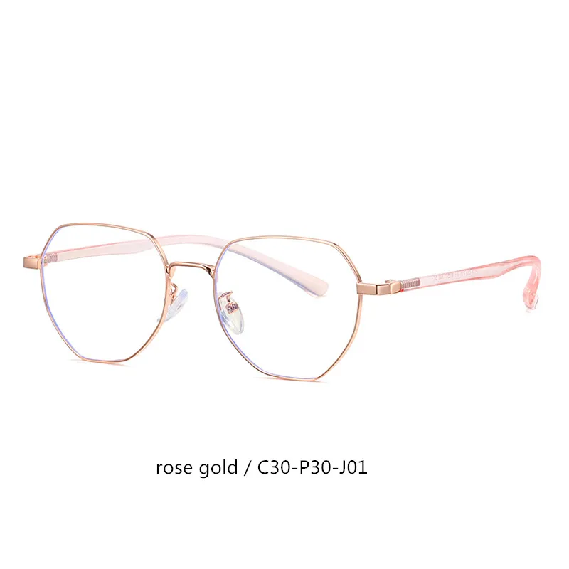rose gold ROUPAI, анти-синий светильник, очки, очки для компьютерных игр, для мужчин и женщин, блокирующие очки, ray очки с держателем линз, para computadora - Цвет оправы: rose gold