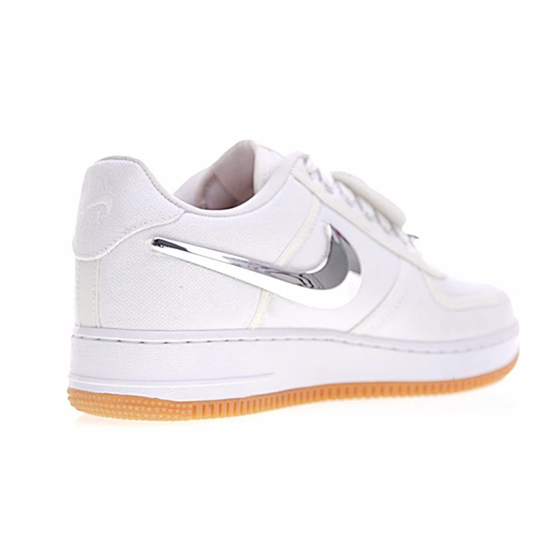 Nike Air Force 1 Low принтом Трэвиса Скотта, Для женщин Скейтбординг обувь Для женщин на открытом воздухе кроссовки удобная обувь, белый, Цвет AQ4211-100