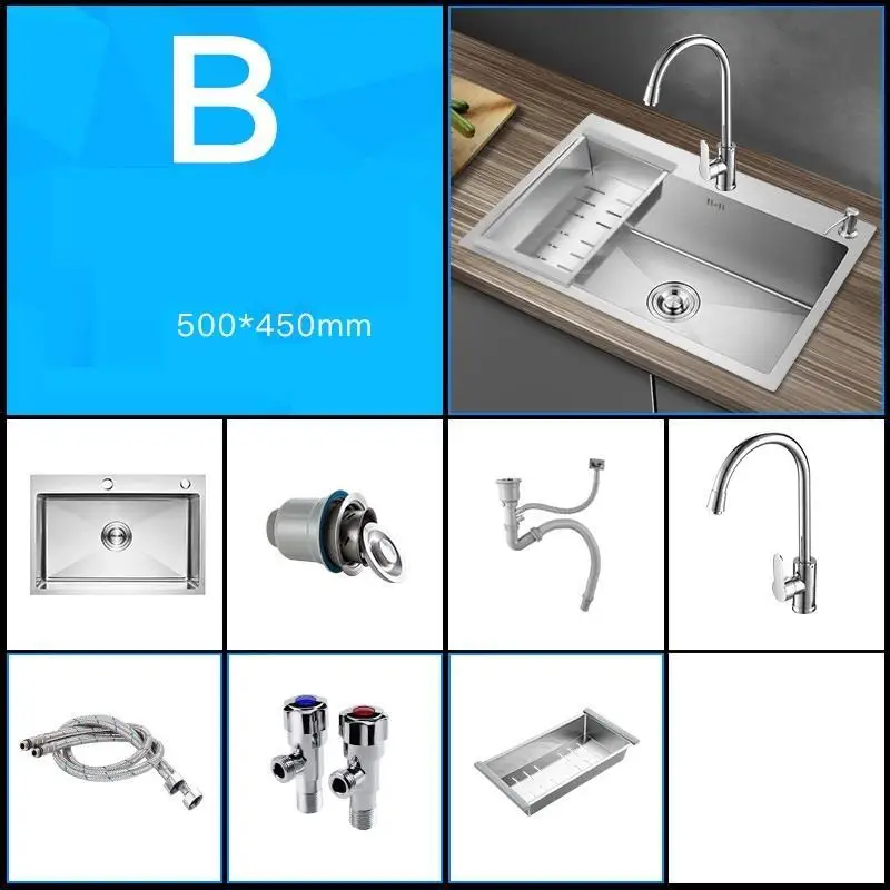 MODEL B Кухонная мойка для кухни Cocina Waschbecken De Acero Inoxidable Keuken Gootsteen Lavello Cucina Cuba Lavabo Fregadero Pia Cozinha - Цвет: MODEL B