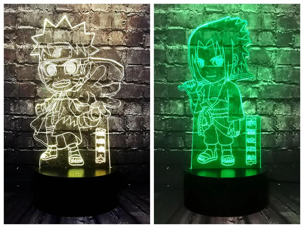 Japon Anime Dessin Anime Vortex Naruto Sasuke Rgb Lustre Amant Vacances Jouet 3d Led Veilleuse Bebe Chambre Sommeil Humeur Lave Bateau Gratuit Aliexpress