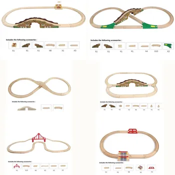 

Wooden Railway 8 Types Available Wooden Train Track Pack Train Toys Accesaries Train Accessories Track Toy Gift for Kid