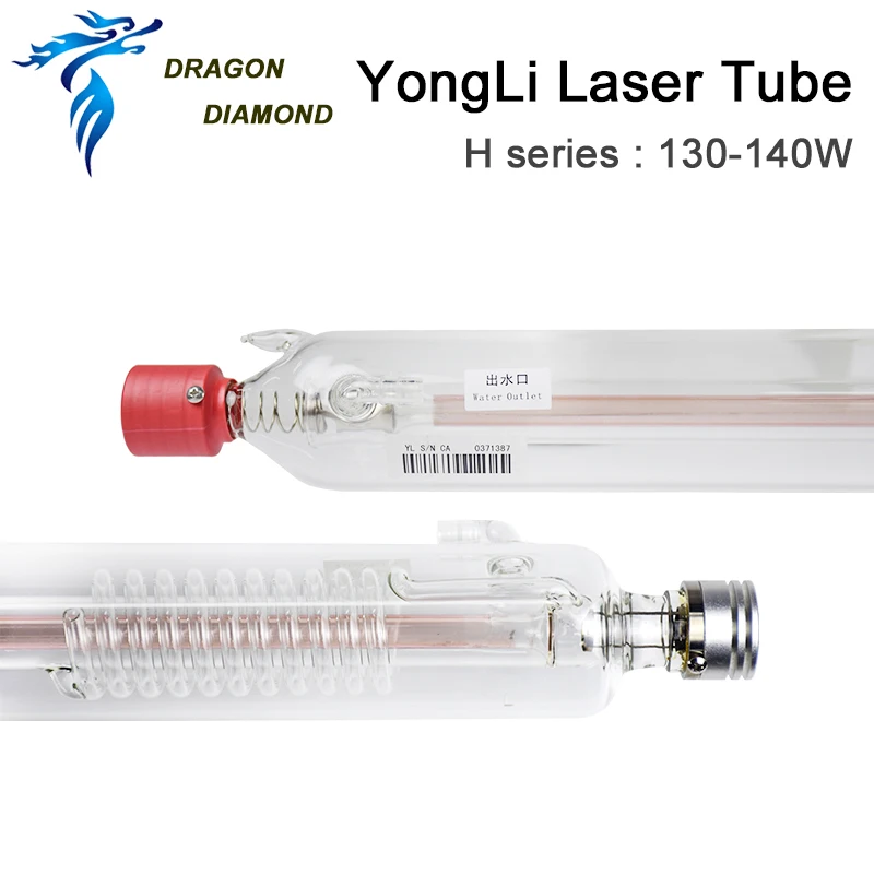 DRAGON DIAMOND YongLi H6 130 Вт CO2 лазерная трубка Деревянный чехол коробка упаковка для CO2 лазерная гравировка резка машина