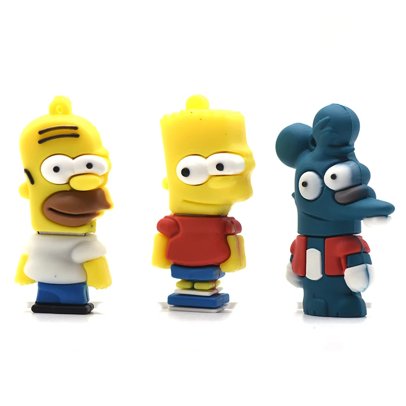 Bart Simpson мышь волк Memory Stick аниме мультфильм Симпсоны Usb Flash Drvie 32 ГБ 16 ГБ 8 ГБ 4 ГБ флеш-накопитель 64 ГБ U Stick