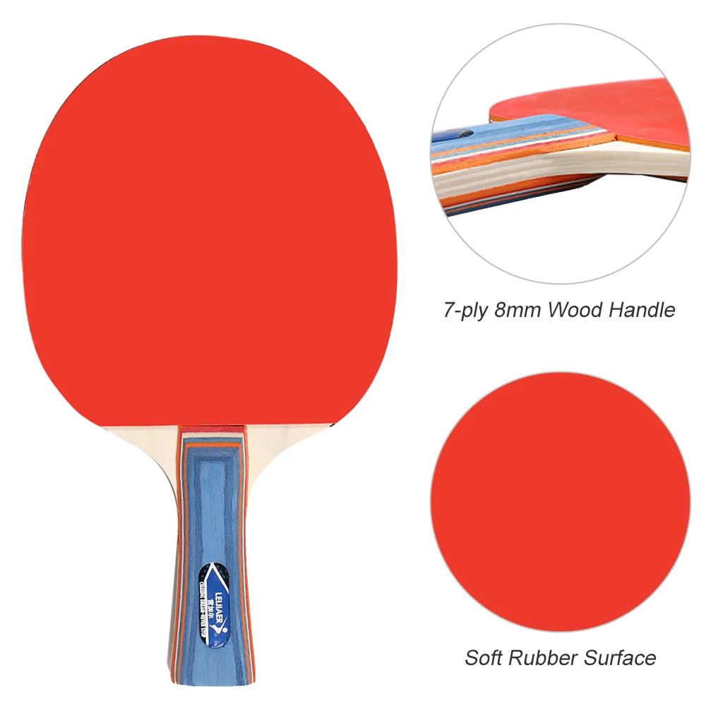 Ракетка для настольного тенниса 2 игрока набор 2 ракетки для настольного тенниса летучие мыши с 4 мячиками для пинг-понга для школы дома ракетка для Пинг-Понга Летучая Мышь