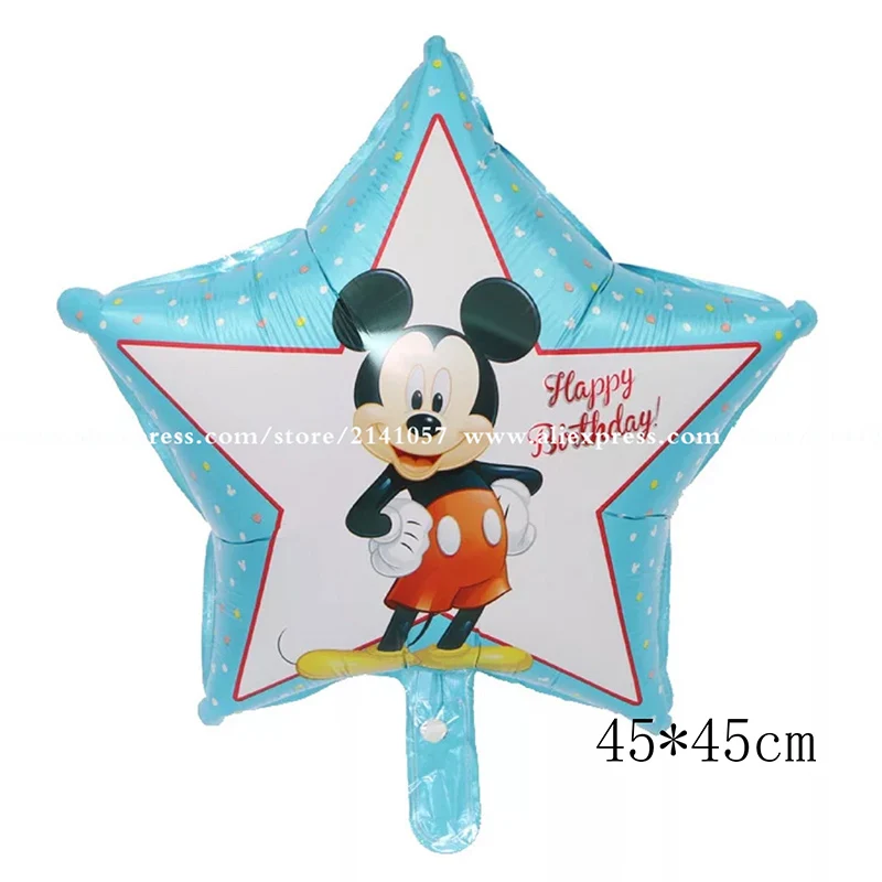 star Mickey 112 см гигантские фольгированные шары с Микки и Минни Маус, воздушные шары с героями мультфильмов для дня рождения, Детские вечерние шары, игрушки, украшения - Цвет: star Mickey