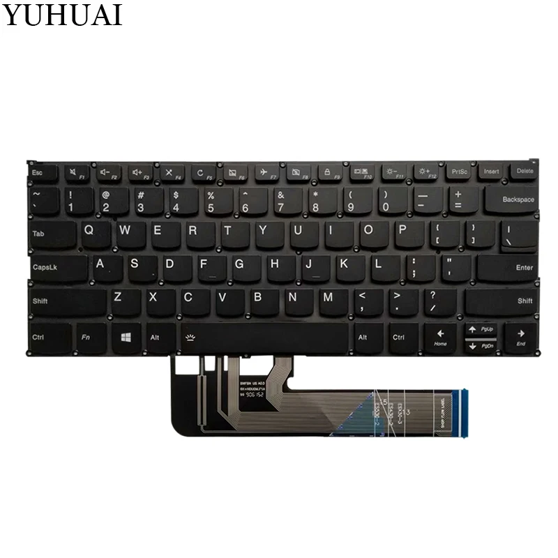  New US laptop Keyboard for Lenovo Yoga 730-13IKB 730-13IWL 730-15IKB 730-15IWL US black keyboard Wi