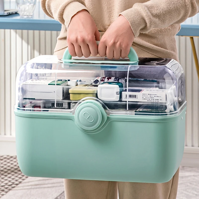 Large Capacity Family Medicine Organizer Box Multilayer First Aid Kit