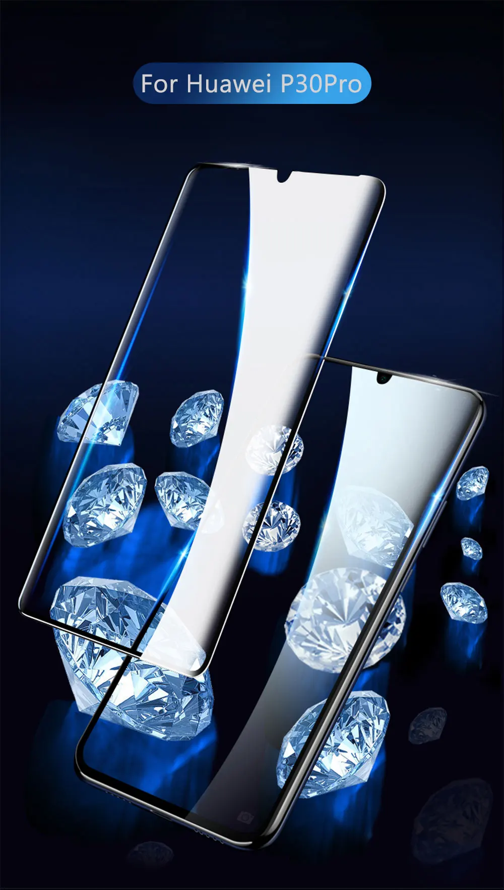 Протектор экрана для huawei P30 Pro закаленное стекло 3D закругленные края полное покрытие протектор экрана для huawei P30 Pro стеклянная пленка