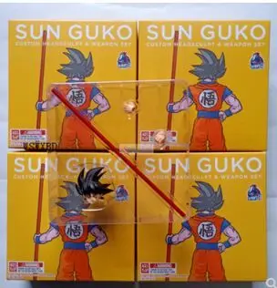 

Demoniacal Brunette Sun Wukong head carved ful weapon kit Figure Model Dolls Figurals