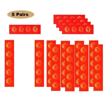

5PCS Empty Red Rice Paper Set Chinese Couplet DIY Handwriting Spring Festival Decoration Door Wall Sticker Decoration
