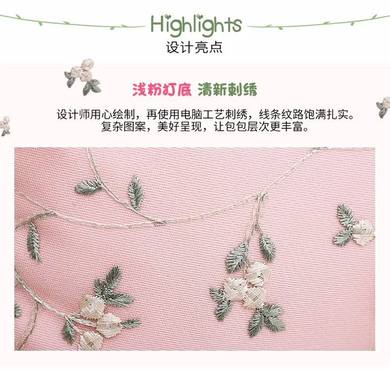 New Style Versitile Fashion Trend Lace Embroidered WOMEN'S Backpack