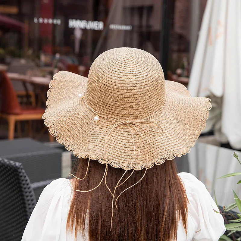 

Straw Hat Children Summer Korean-style Bucket Hat Casual Versatile Outing Sun-resistant College Style Seaside Travel Beach Sun H