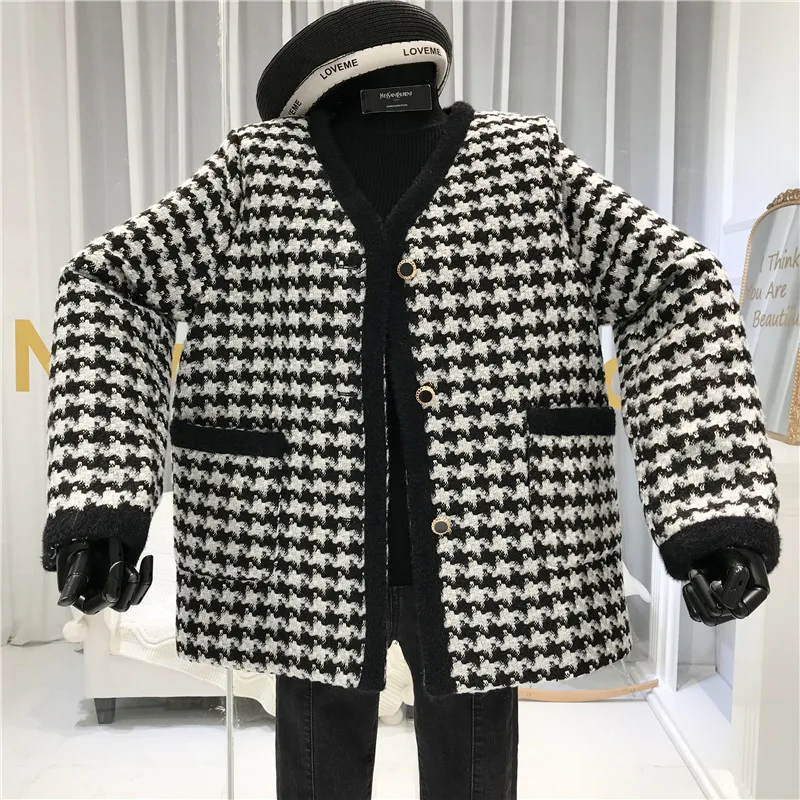Abrigos Mujer Invierno, женская зимняя одежда, однобортная, толстая, с принтом, Женская куртка, пальто и куртки для женщин, корейский стиль