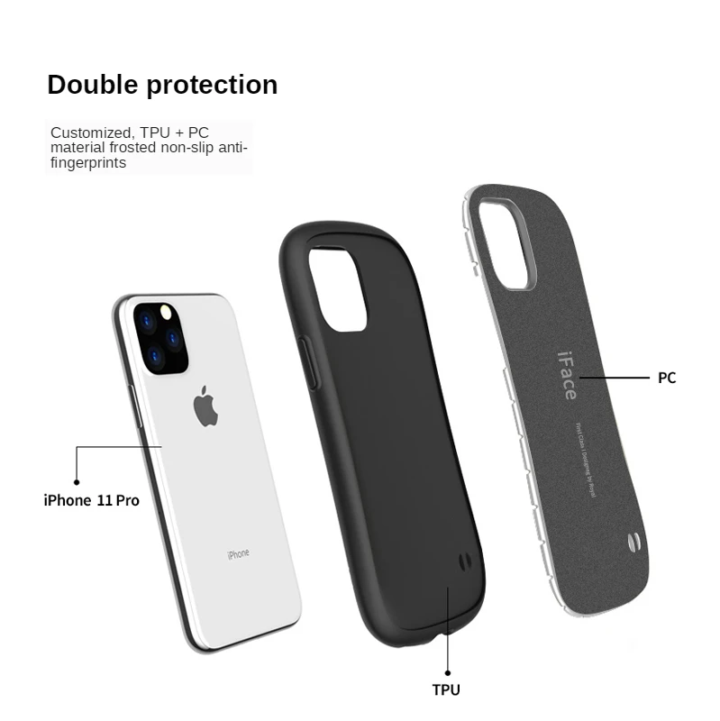 Iface petite taille Anti-chute étui de téléphone pour iPhone 11 Pro Max X XS Couple 6 s tout compris 7 coque i8 plus mat coque arrière ► Photo 3/6