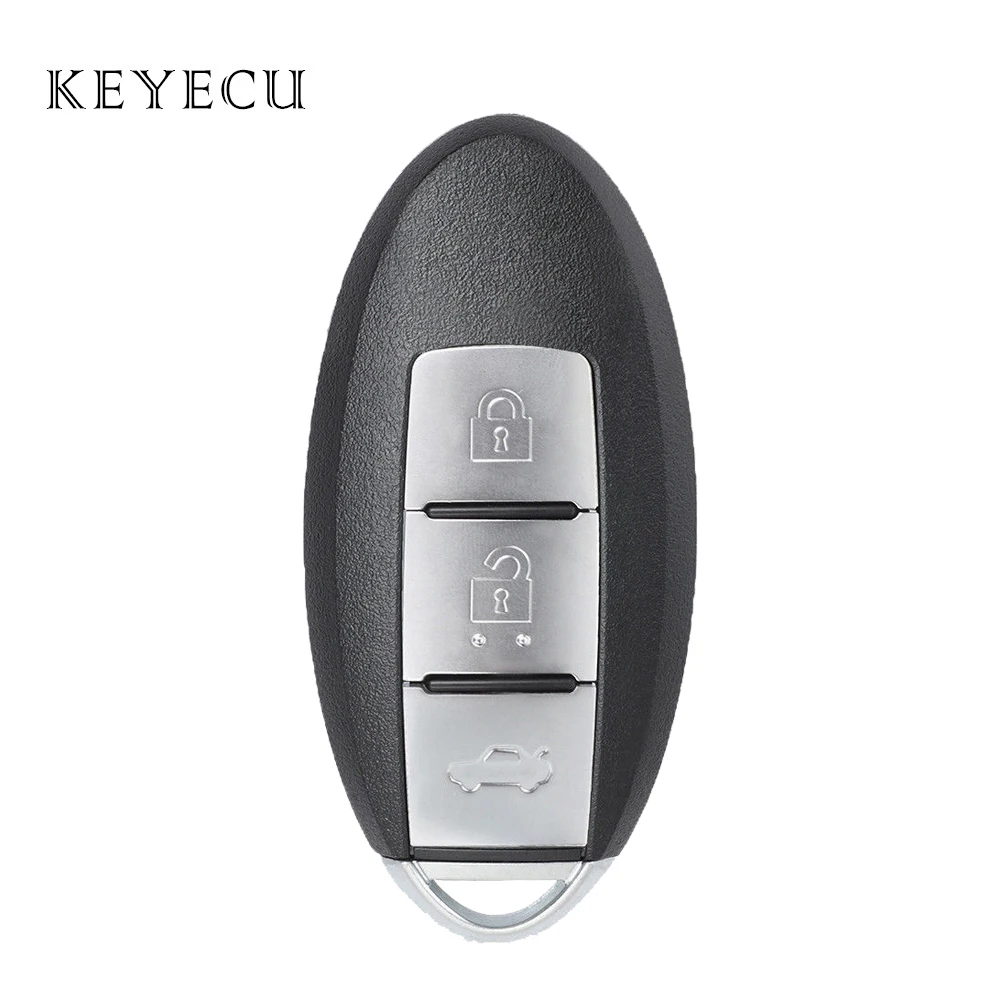 Keyecu S180144104 умный Автомобильный Брелок дистанционного управления с ключом 3 кнопки 433,92 МГц ID4A чип для Nissan Qashqai X-trail KR5S180144104 - Цвет: 1 Piece