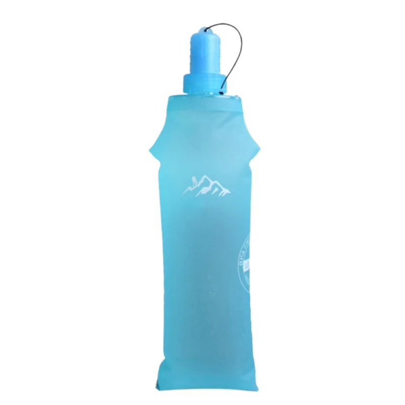 BLUE 500ML Походная сумка для воды Легкая портативная мягкая дорожная Бутылка чайник для скалолазания на открытом воздухе Велоспорт посуда для напитков аксессуар - Цвет: BLUE 500ML