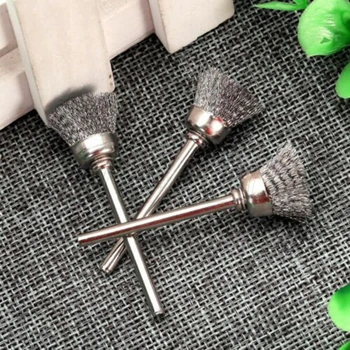 

20pcs 3mm Shank Steel Wire Cup Wheel Brushes Grinder Power Rotary Tools Kits