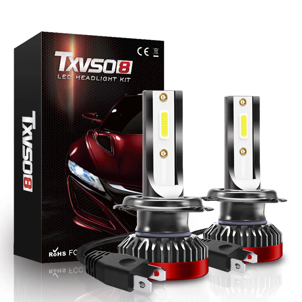 

TXVSO8 Mini H7 Led Headlights 6000K Auto 80W Diode Lamps for Car Universal 12V 360 Degree COB Bulb 8000LM Bombillas Led Coche