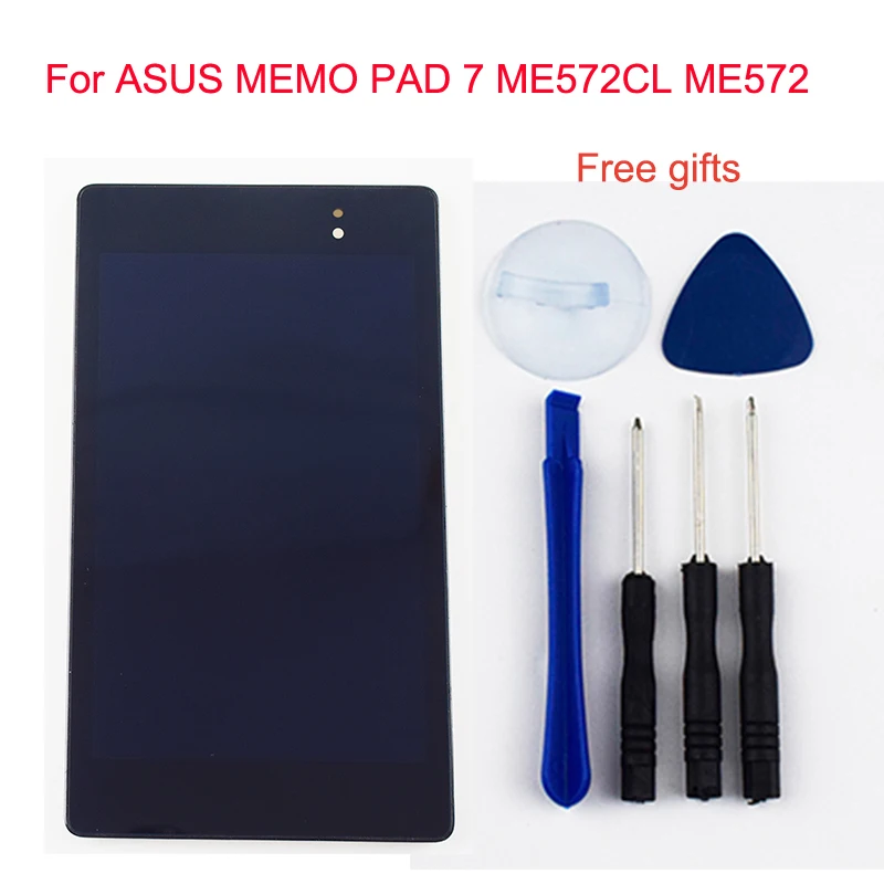 Módulo de Tela Lcd Preto para Asus Memo Pad Me572cl Me572 Módulo de Painel de Tela Touch Mais Moldura de Montagem do Painel Digital - Imagem 2