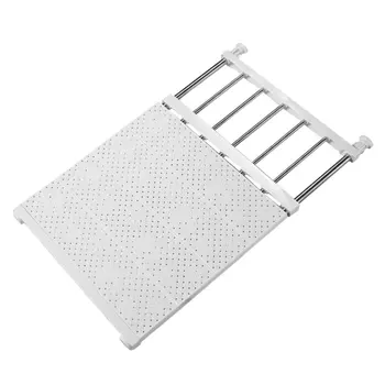 

1Pc Wardrobe Layered Divider Punch-free Storage Rack Home Clothes Shelf (White)