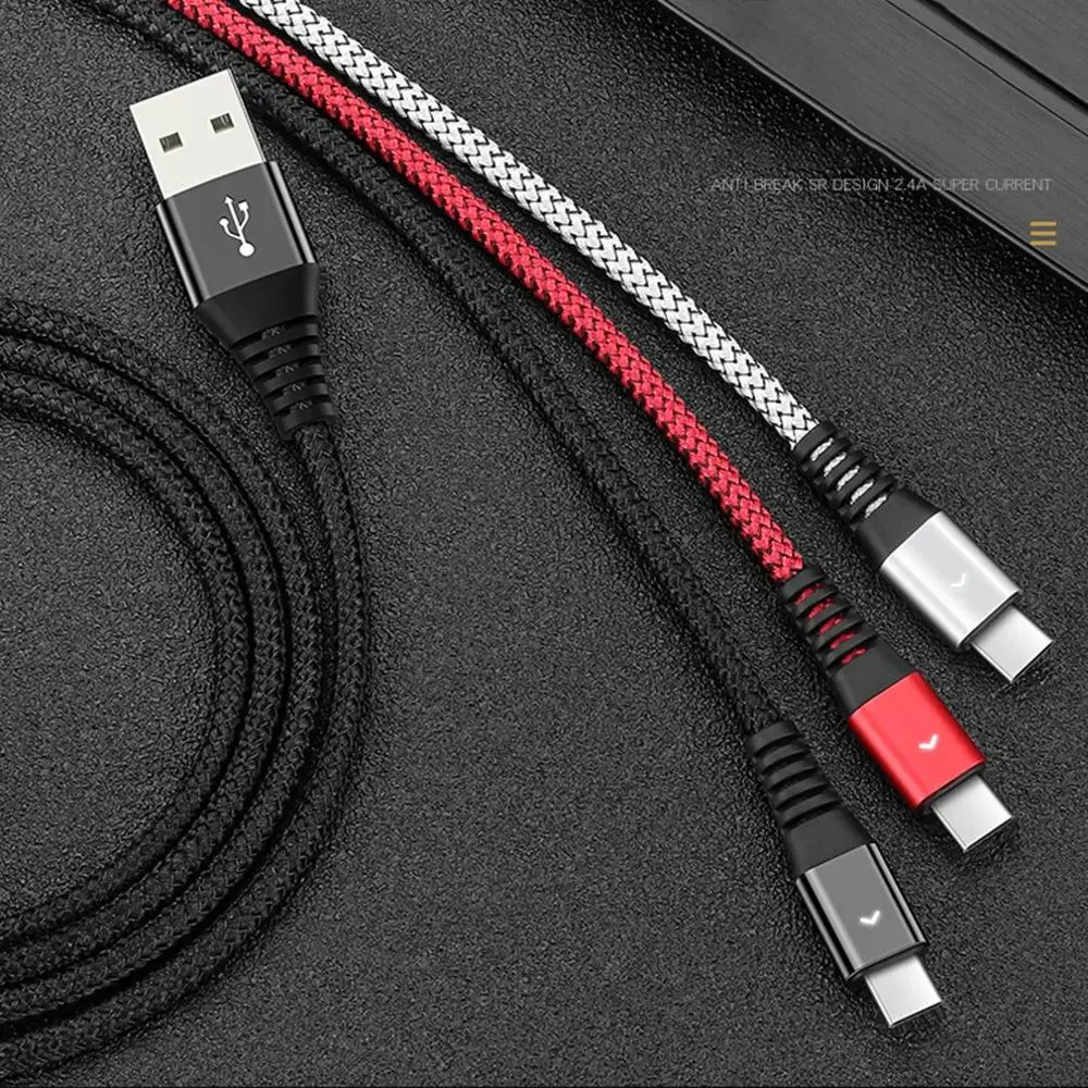 USB кабель в нейлоновой оплётке 2 4 А|Кабели для мобильных телефонов| |