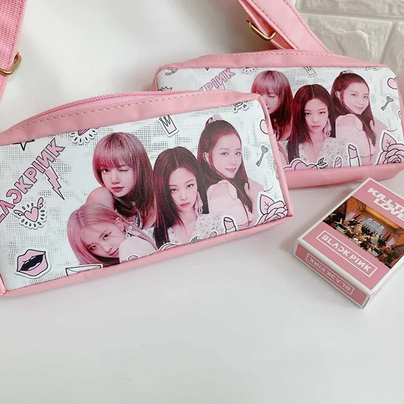 KPOP креативный Blackpink окружающий пенал из ПУ канцелярские товары большой карандаш коробка для студентов канцелярские принадлежности