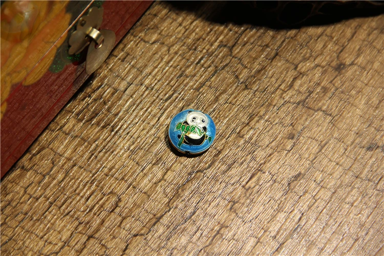 Colorful Cloisonne Enamel Filigree Round Panda Bead Accessories DIY Jewelry Making Findings Necklace Earrings Bracelets 5pcs/lot