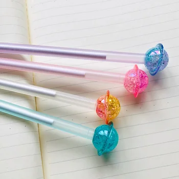 

2X Laser Planet Ball Gel Pen Student Stationery School Office Supply Black Ink