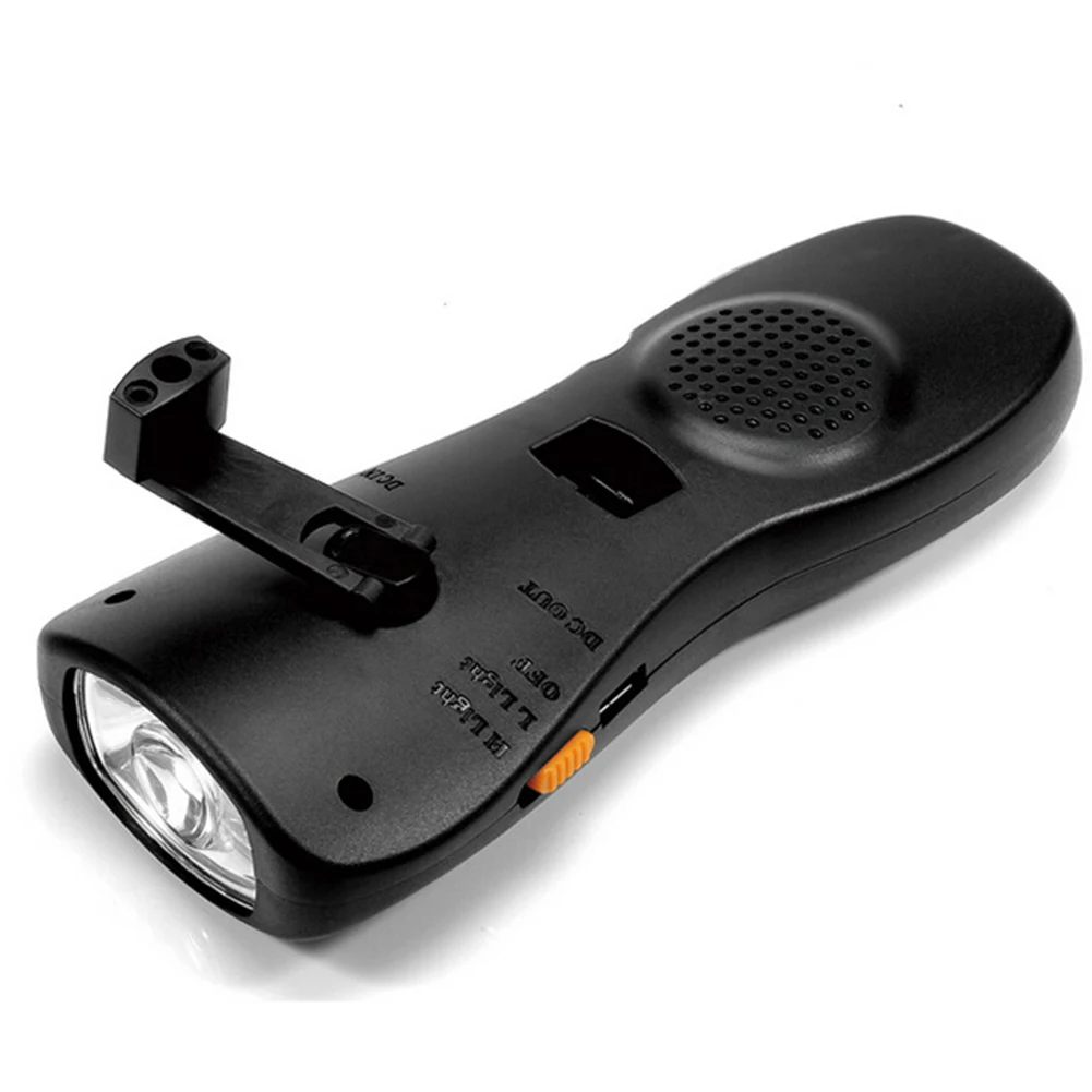 

Protable Disaster Prevention Led Flashlight Durable Nonslip Outdoor Hand Power Generation Emergency Lamp Radio