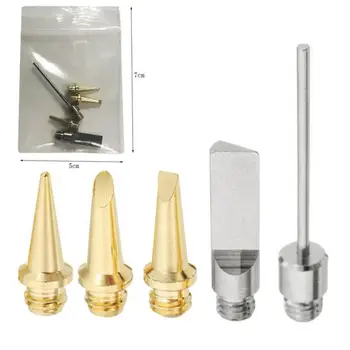 

5PCs HS-1115K Gas Soldering Iron Pen Cordless Ignition Butane Solder Iron Gun Welding Tip Set For Gas Soldering Iron Pen