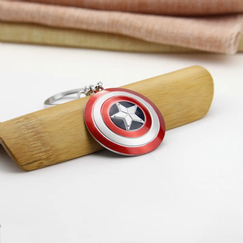Фильм Мстители Капитан Америка брелок для ключей в форме щита Marvel кулон аксессуары Новинка Забавный металлический брелок llaveros para hombre