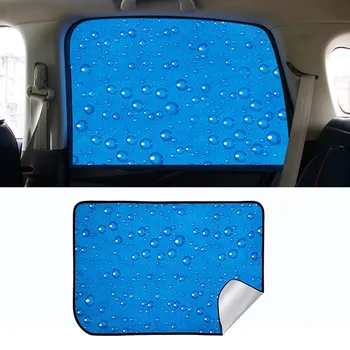

Car Side Window Car Sun Shade Sunscreen Curtain Sun-proof Folding Universal 75*50CM Chiffon+Twill Magnetic Sunshade