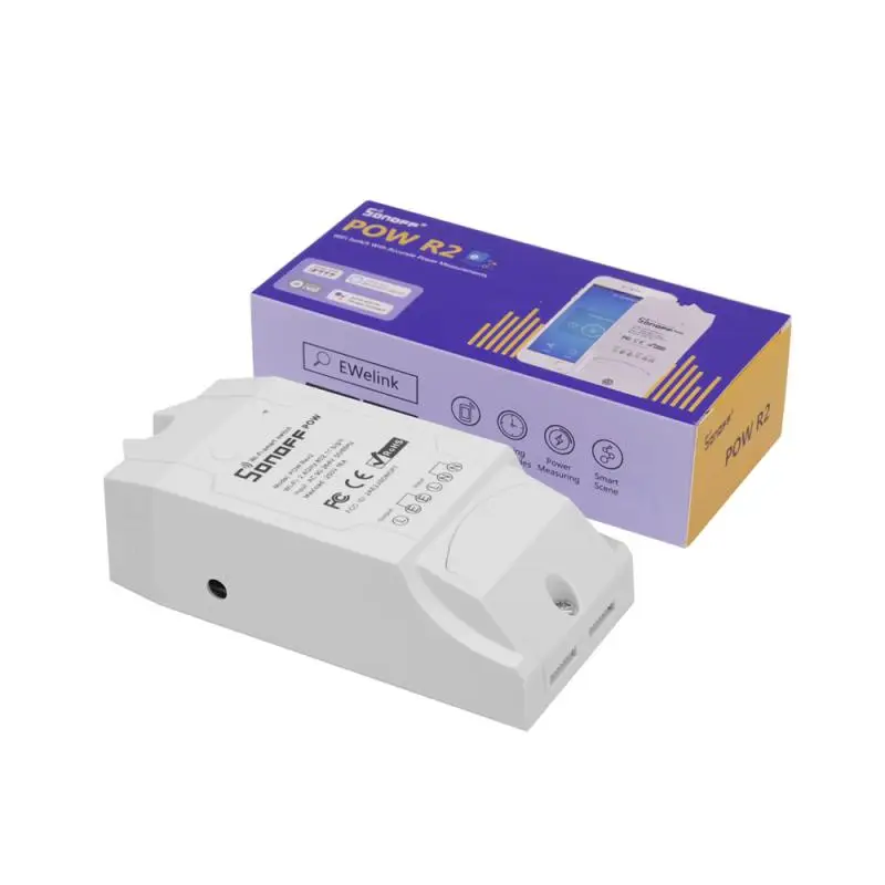 

Sonoff Pow R2 Smart Wifi Switch Controller With Real Time Power Consumption Measurement 15A/3500w Smart Home Device Via Android