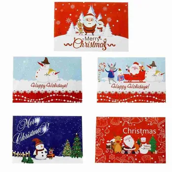

Christmas Table Napkins Cloth Mat Tea Towels Fabric for Kitchen Wedding Dish Decor Paper Serving Matting Napkin Theedoek 45X30cm