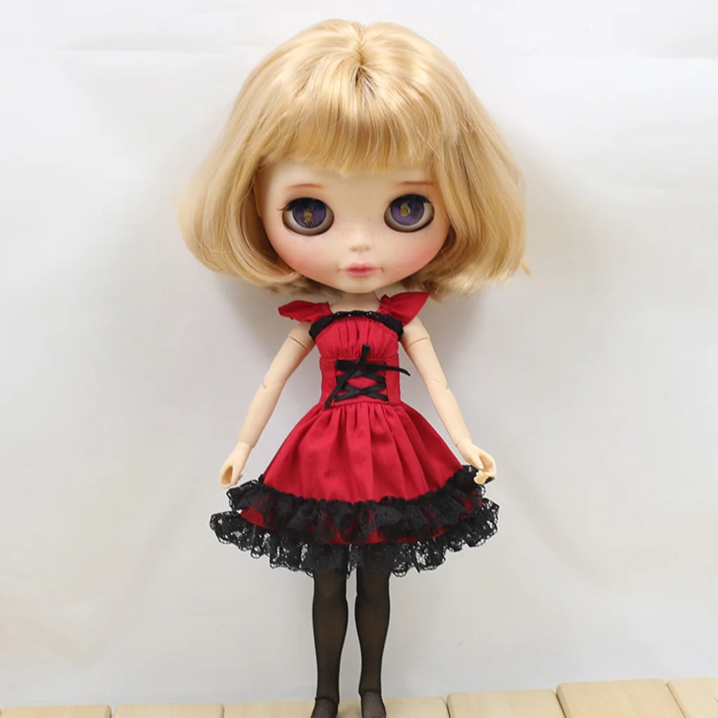 Enchanted Dress Stockings Set Outfit Clothes for 1/6 Doll Blythe Azone Licca