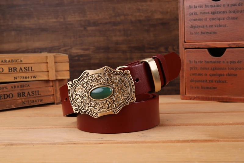 2020 new designer belt men high quality belts for men leaf flower 3.8 cm wide strap girdle full grain 100% genuine leather cow