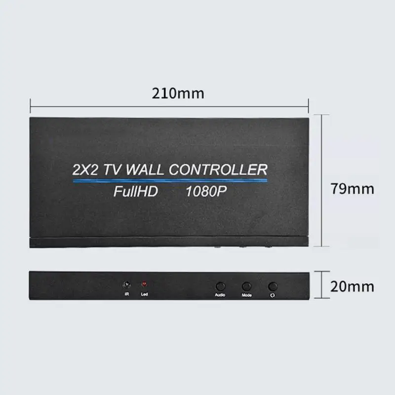 ALLOYSEED 4 канальный ТВ видео настенный контроллер 2x2 4x1 настенный Процессор HDMI 1080p ТВ контроллер для сращивания изображения Аудио Видео поставка